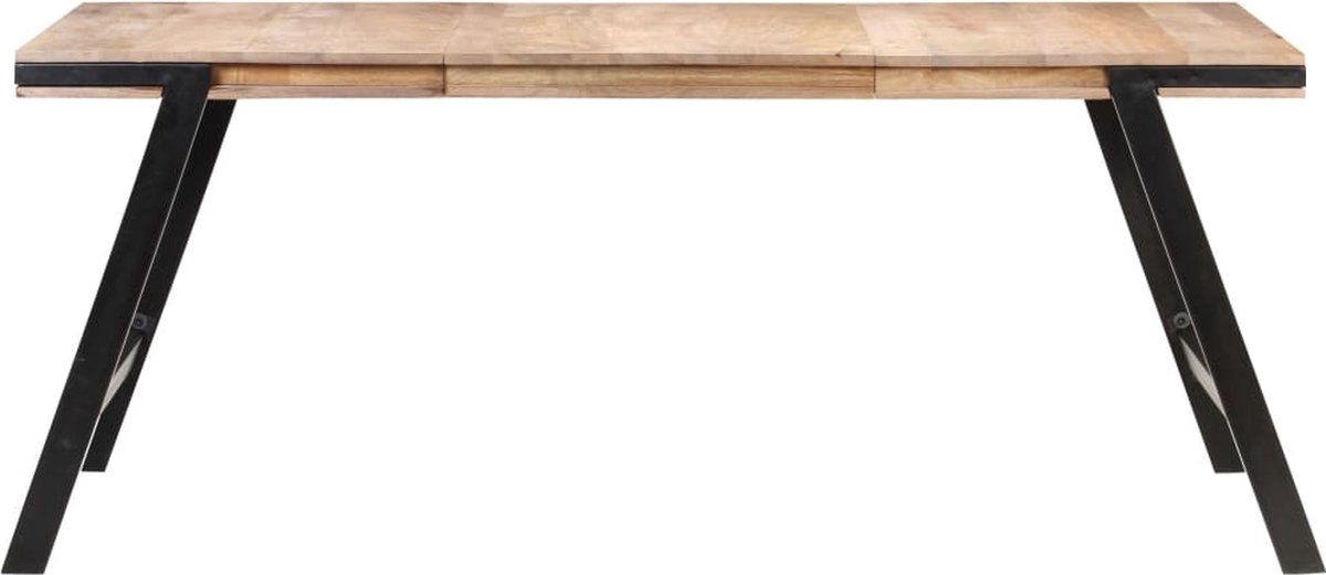 Vidaxl Eettafel 180x90x76 Cm Massief Mangohout - Bruin