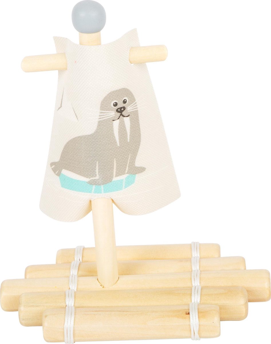 Small Foot Badspeelgoed Vlot Walrus Junior 20 Cm Hout/textiel