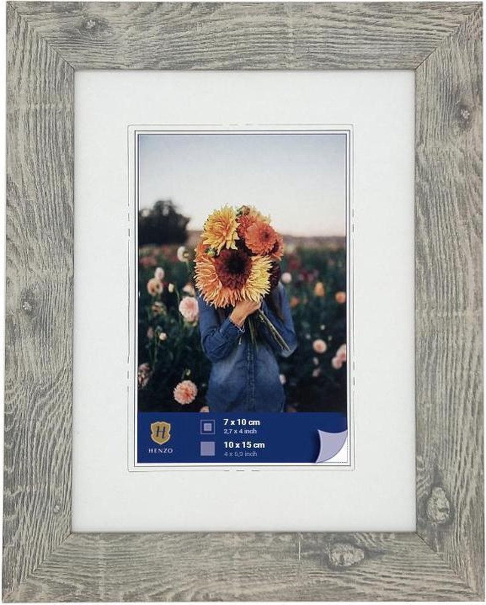 Henzo Fotolijst - Dahlia - Fotomaat 10x15 Cm - - Grijs