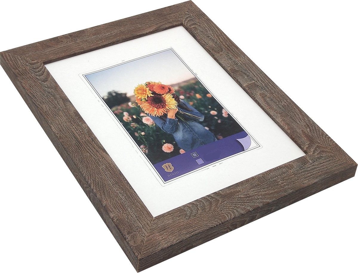 Henzo Fotolijst - Dahlia - Fotomaat 13x18 Cm - - Bruin