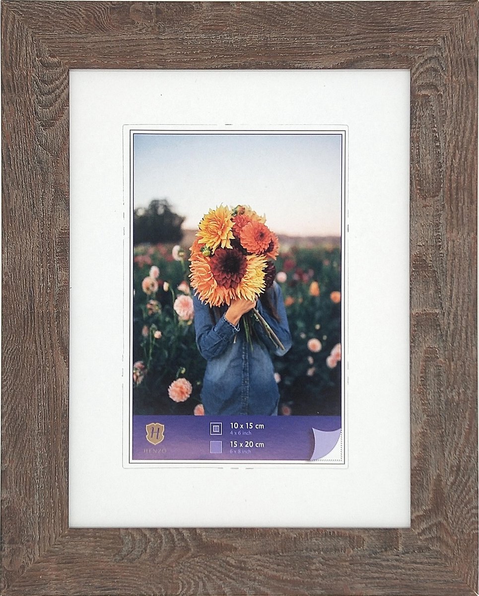 Henzo Fotolijst - Dahlia - Fotomaat 15x20 Cm - - Bruin