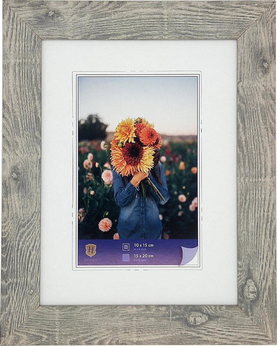 Henzo Fotolijst - Dahlia - Fotomaat 15x20 Cm - - Grijs