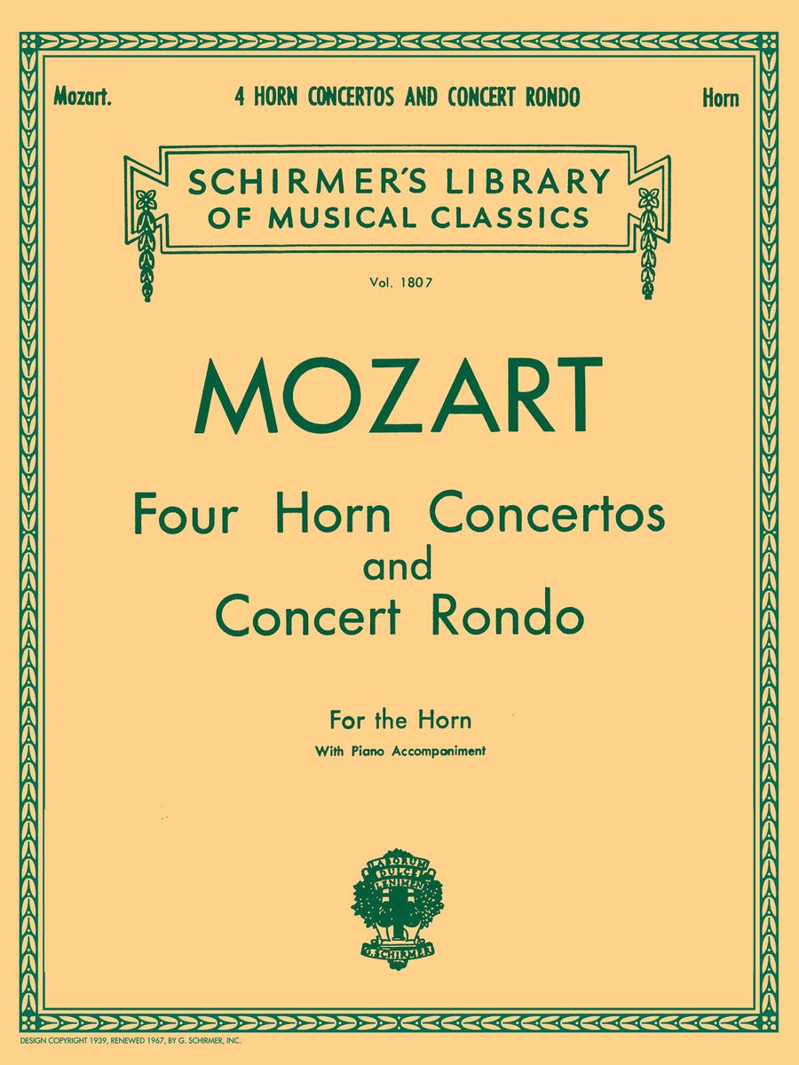 G. Schirmer - W.A. Mozart - Four Horn Concertos voor F-hoorn