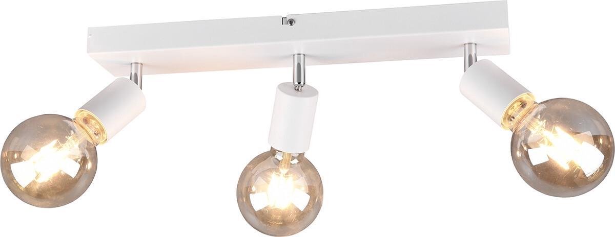 BES LED Led Plafondspot - Trion Zuncka - E27 Fitting - 3-lichts - Rechthoek - Mat - Aluminium - Wit