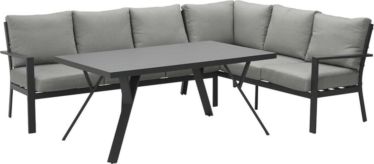 Garden Impressions Senja Lounge Dining Set 4-delig Rechts - Donker - Grijs