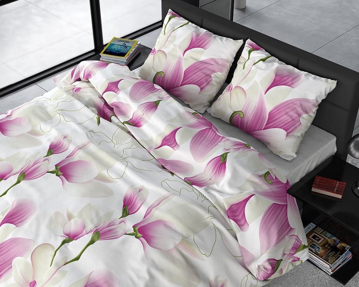 Sleeptime Flower Power - Flanel 2-persoons (200 x 200/220 cm + 2 kussenslopen) Dekbedovertrek