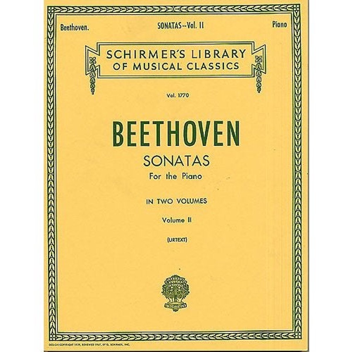 G. Schirmer - L. van Beethoven - Sonatas for the Piano vol. 2