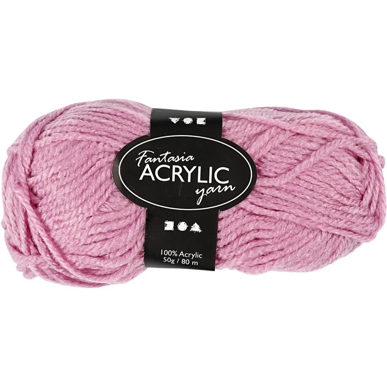 Creotime Fantasia Acryl Garen 80 M 50 G - Roze