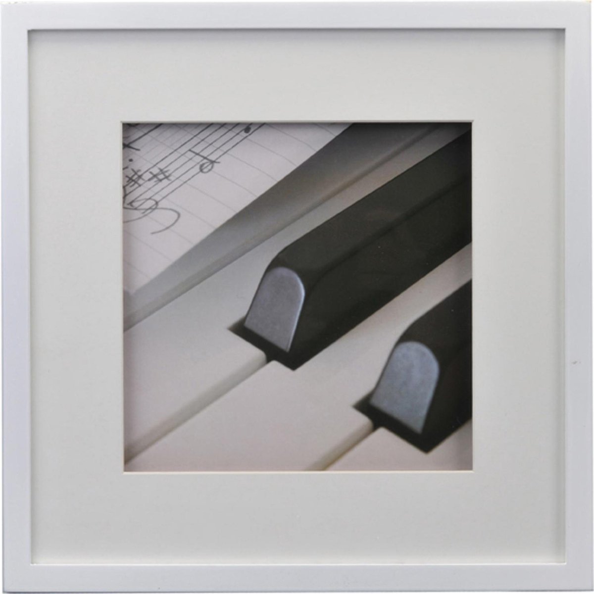 Henzo Fotolijst - Piano - Fotomaat 30x30 Cm - - Wit