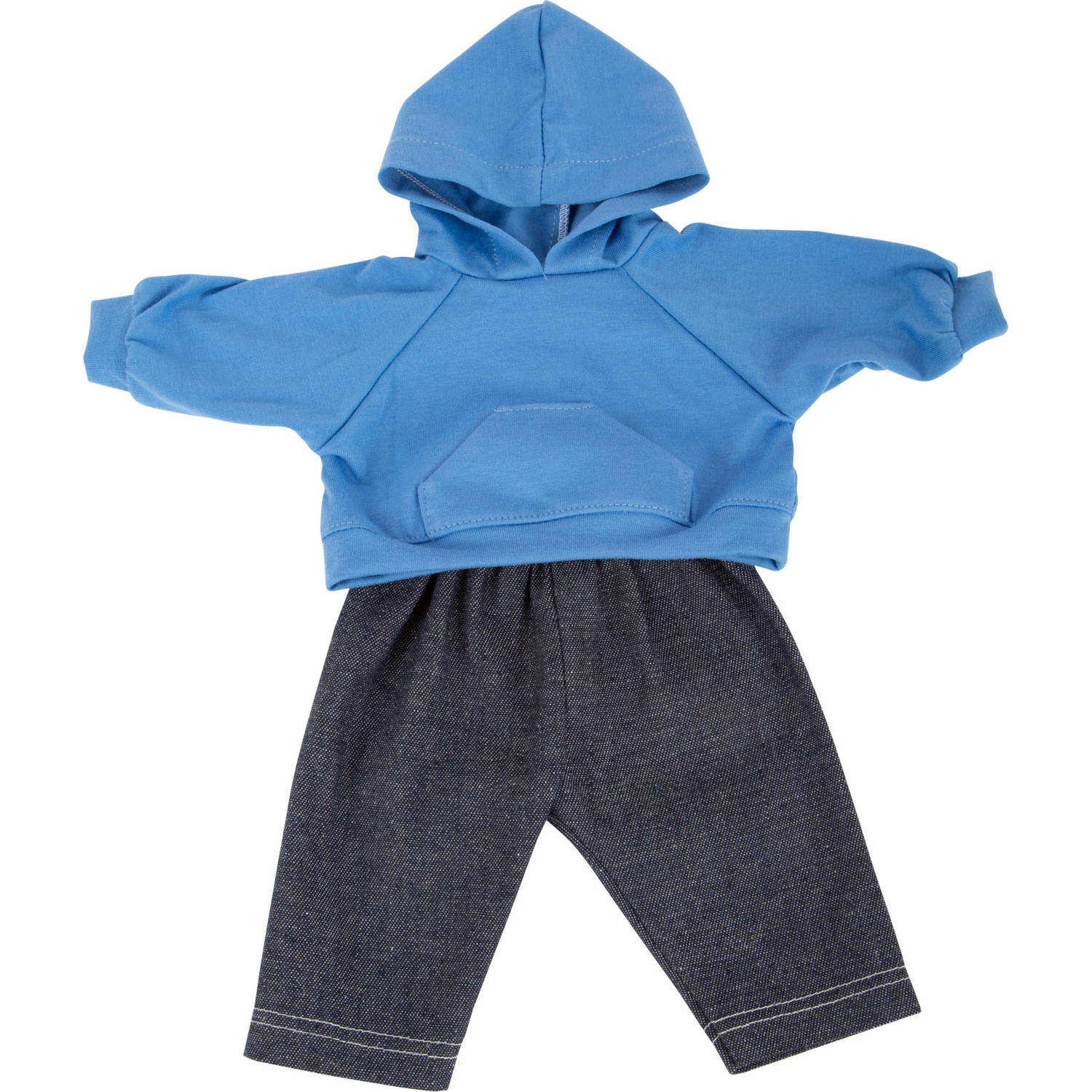 Small Foot Poppenkleding Trui En Broek 35-45 Cm Katoen - Blauw