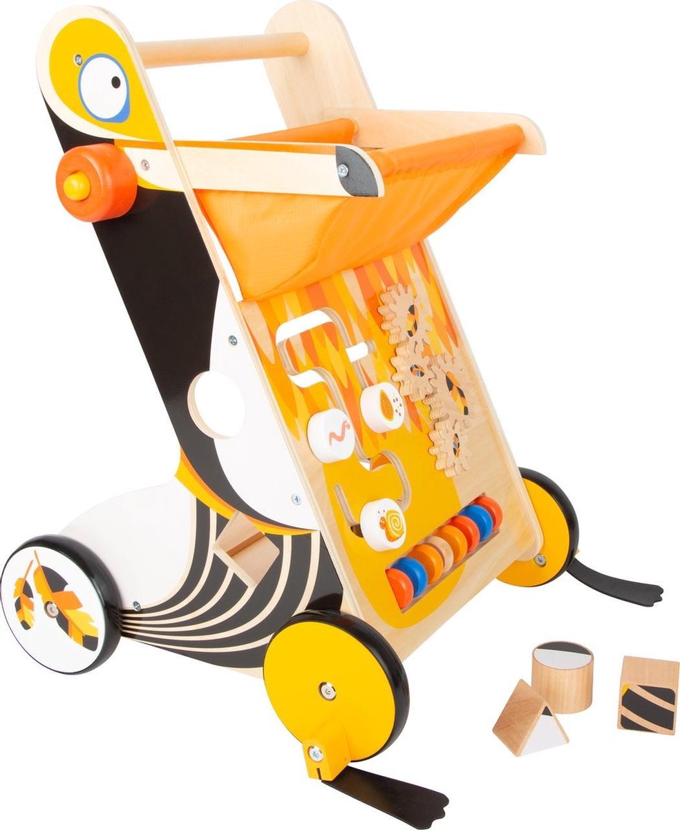 Small Foot Loopwagen Toekan Junior 49 Cm Hout/geel - Oranje