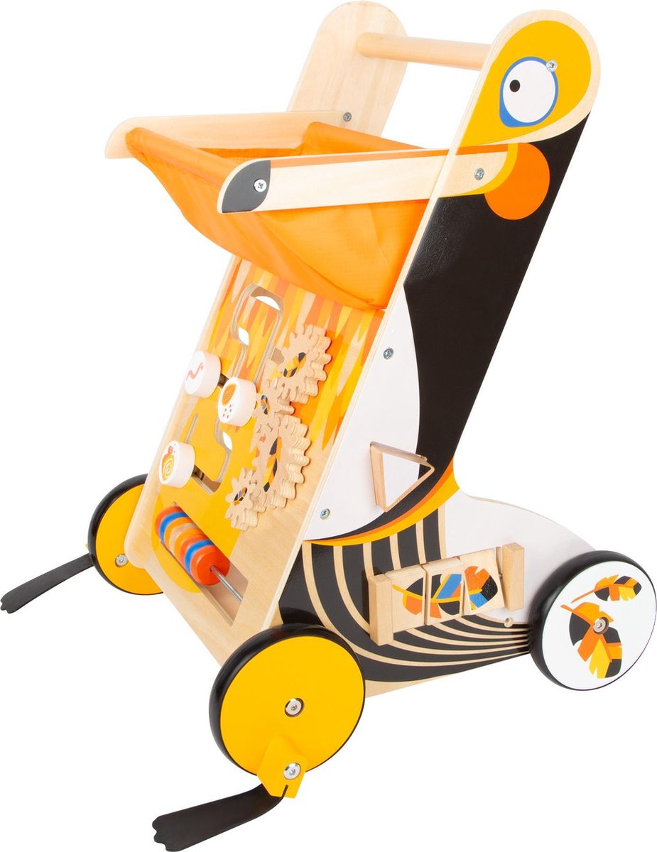 Small Foot Loopwagen Toekan Junior 49 Cm Hout/geel - Oranje