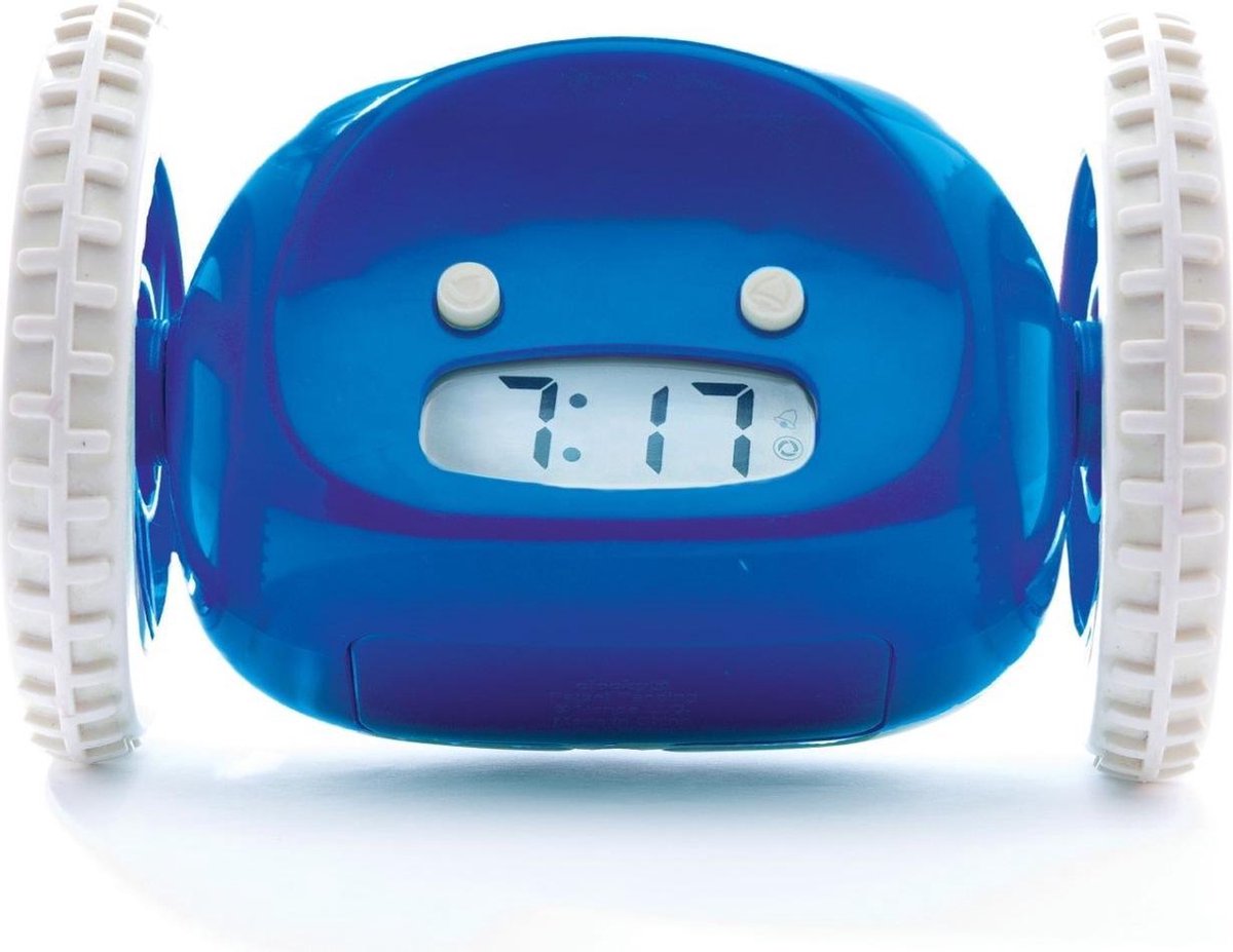 Clocky Wekker Robot Op Wielen Junior 13,5 X 9 Cm/wi - Blauw