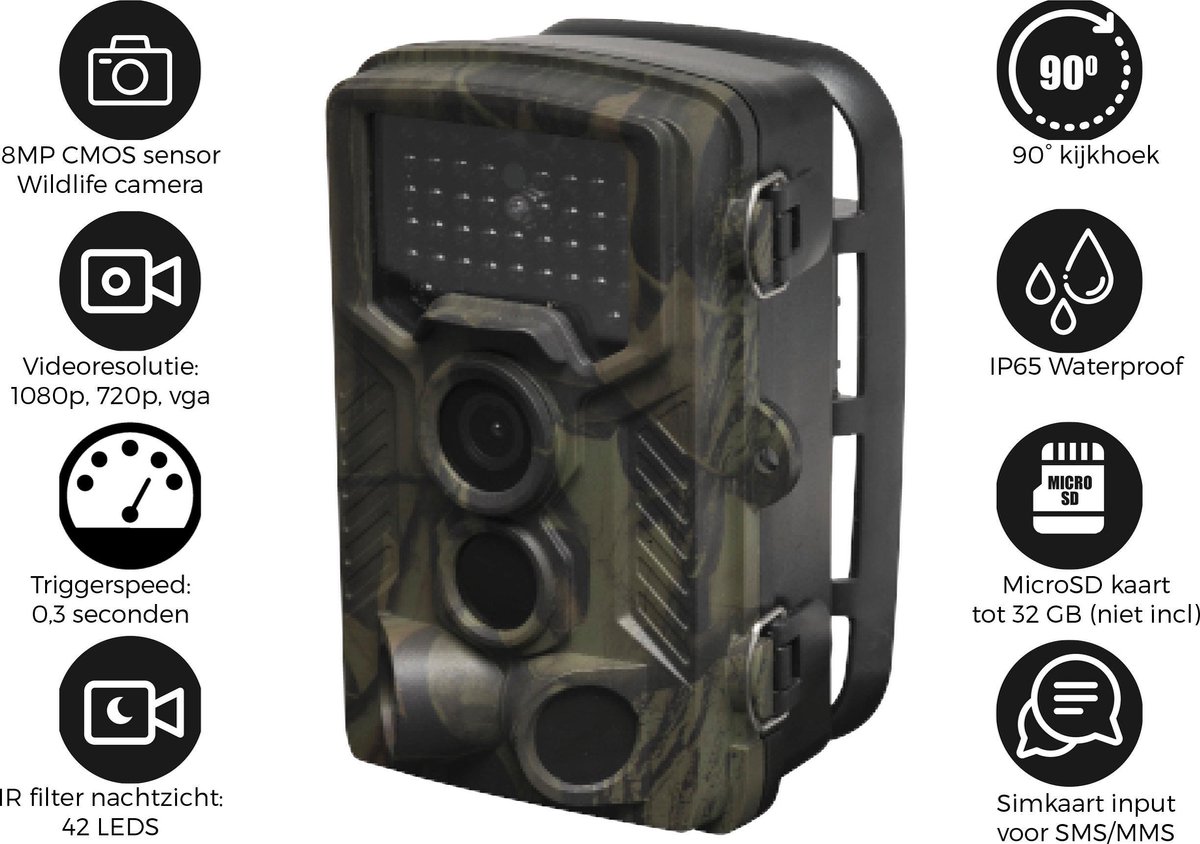Denver Wcm-8010 Digital Wildlife Camerah Built-in Simcard Reader - Wit