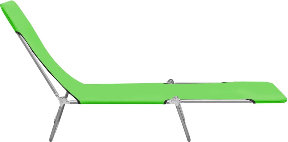 Vidaxl Ligbedden Inklapbaar 2 St Staal En Stof - Groen