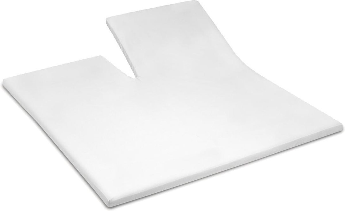 Damai Splittopper Single Split Hoeslaken Biologisch Katoen Satijn - White 180x220cm - Wit