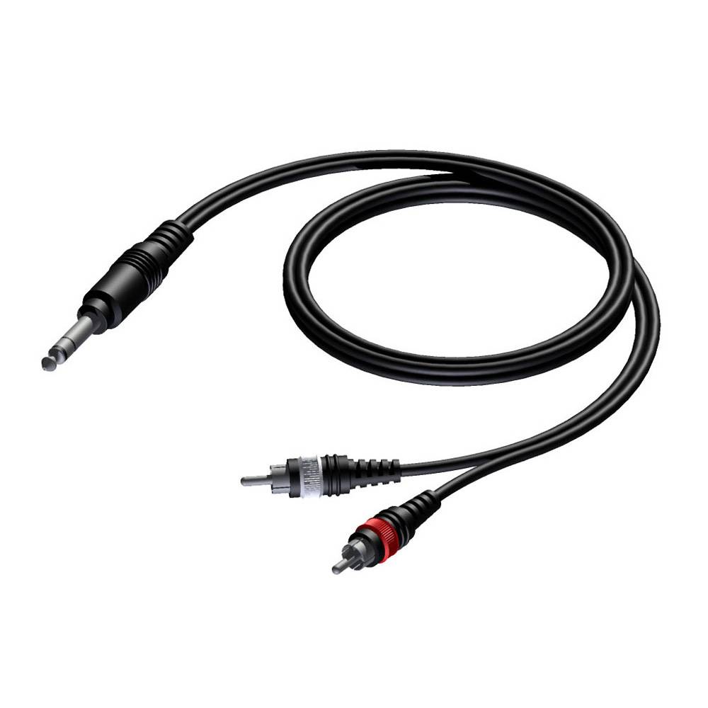 Procab CAB719 Basic jack male stereo - 2x RCA male 3.00 meter