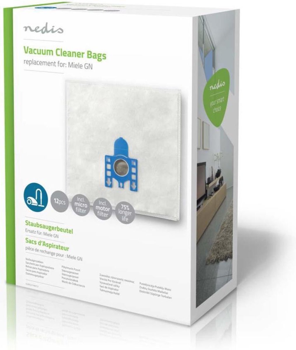 Nedis Dubg221mie12 Stofzuigerzak Miele Gn