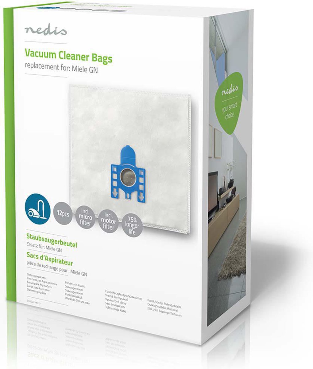 Nedis Dubg221mie12 Stofzuigerzak Miele Gn