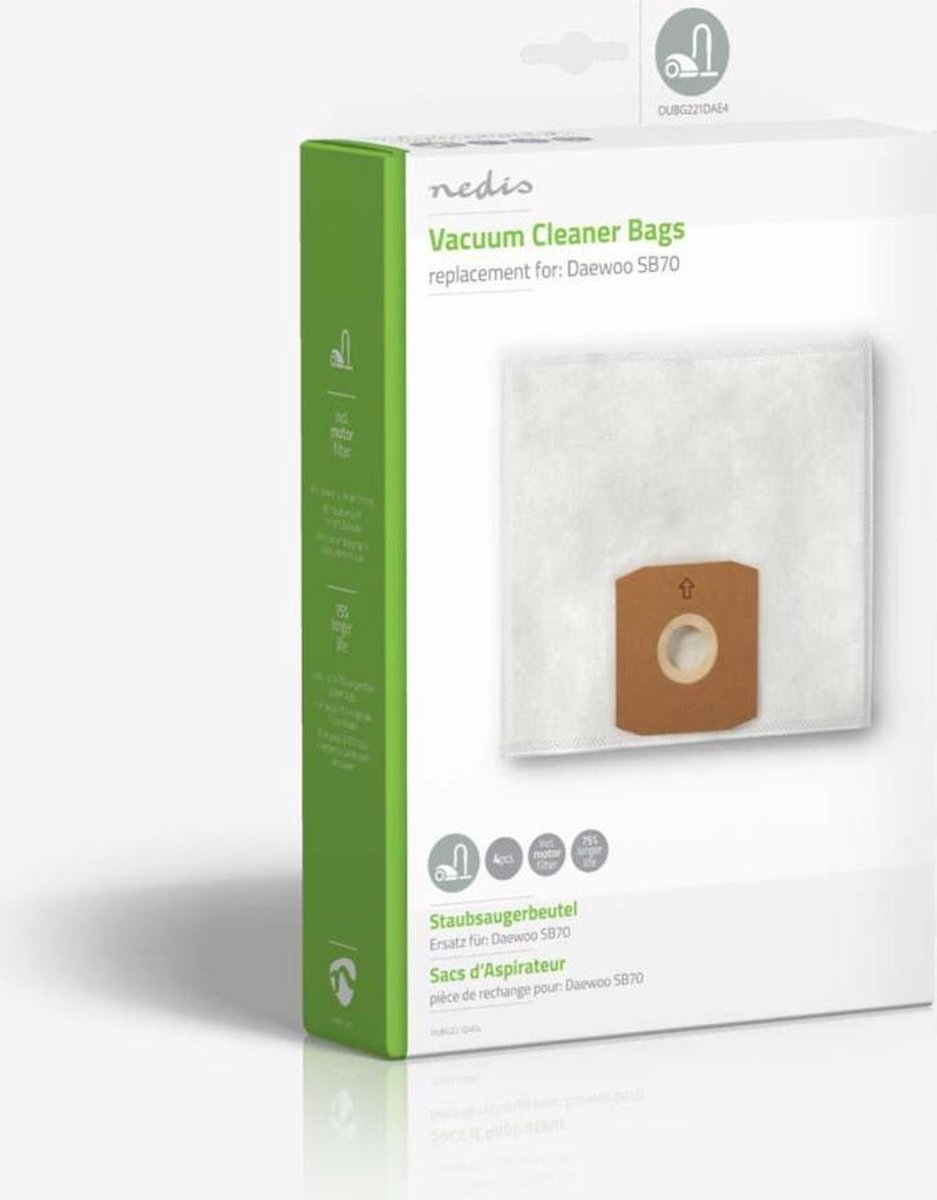 Nedis Dubg221dae4 Stofzuigerzak Daewoo Sb70