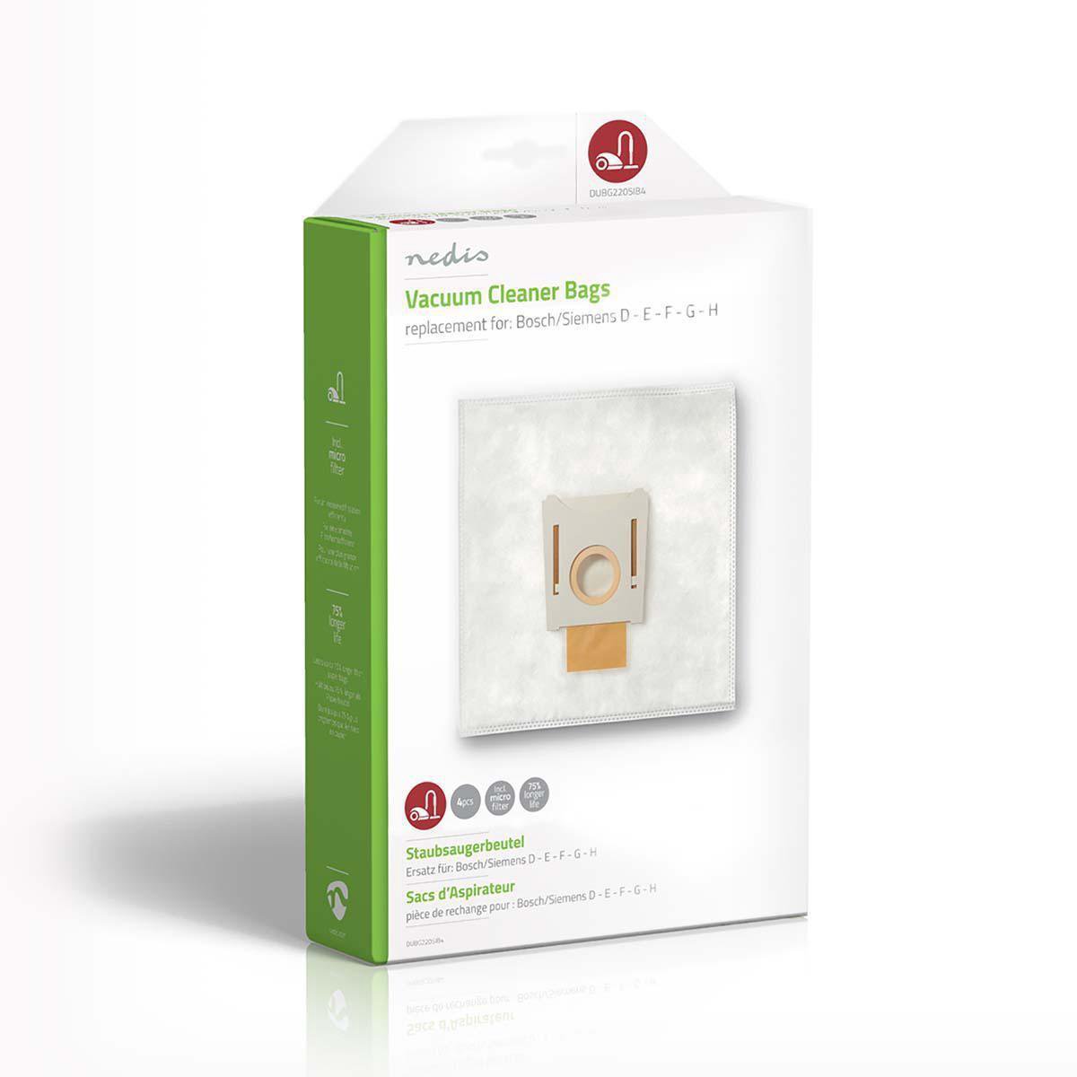 Nedis Dubg220sib4 Stofzuigerzak Bosch/siemens D - E - F - G - H