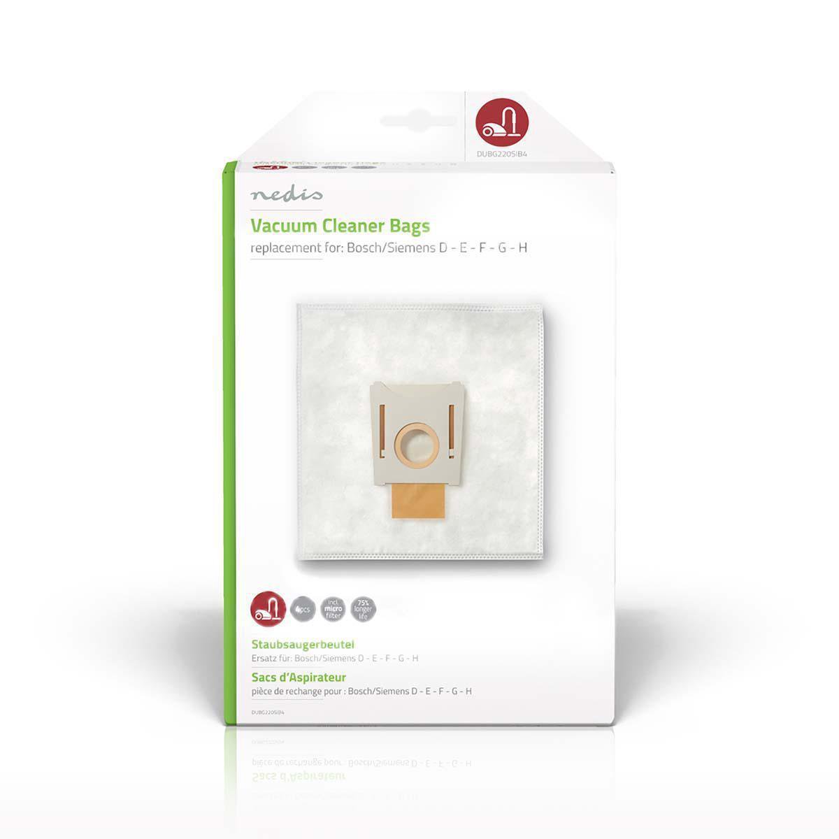 Nedis Dubg220sib4 Stofzuigerzak Bosch/siemens D - E - F - G - H