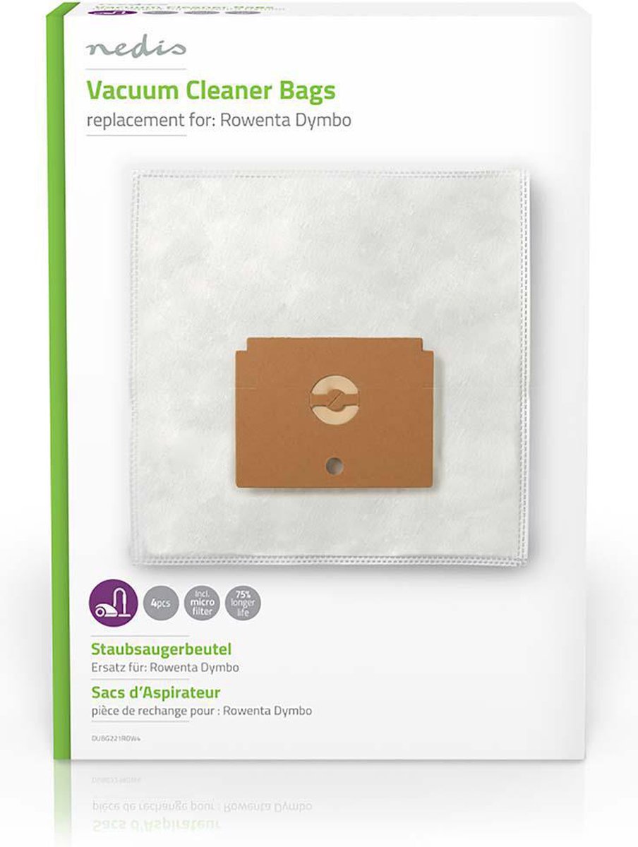 Nedis Dubg221row4 Stofzuigerzak Rowenta Dymbo