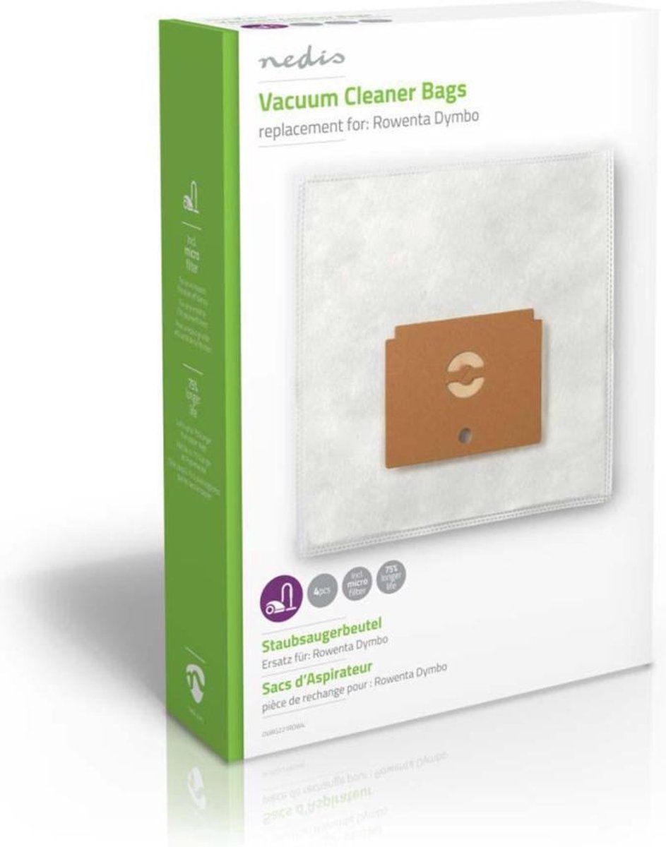 Nedis Dubg221row4 Stofzuigerzak Rowenta Dymbo