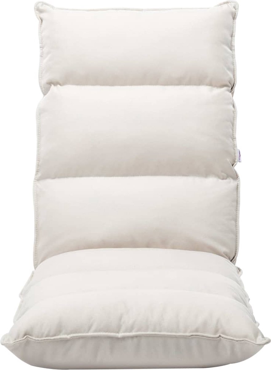 Vidaxl Vloerstoel Inklapbaar Stof Crème