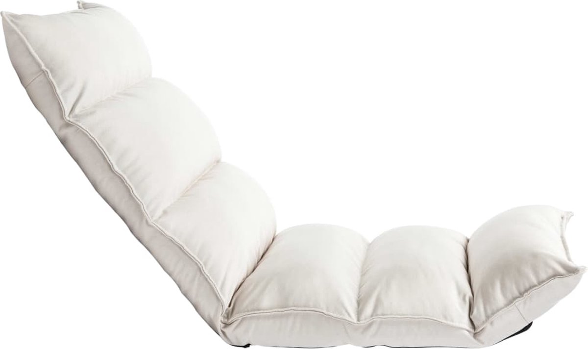 Vidaxl Vloerstoel Inklapbaar Stof Crème