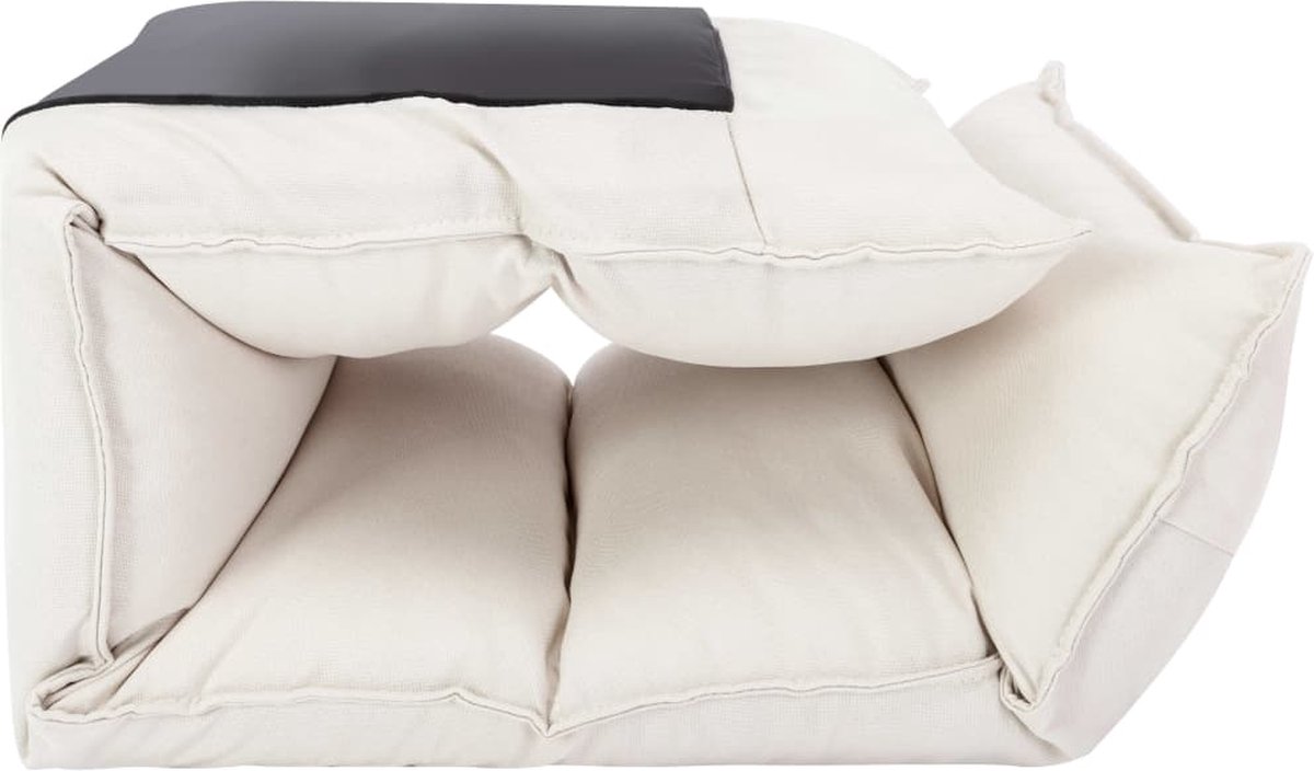 Vidaxl Vloerstoel Inklapbaar Stof Crème