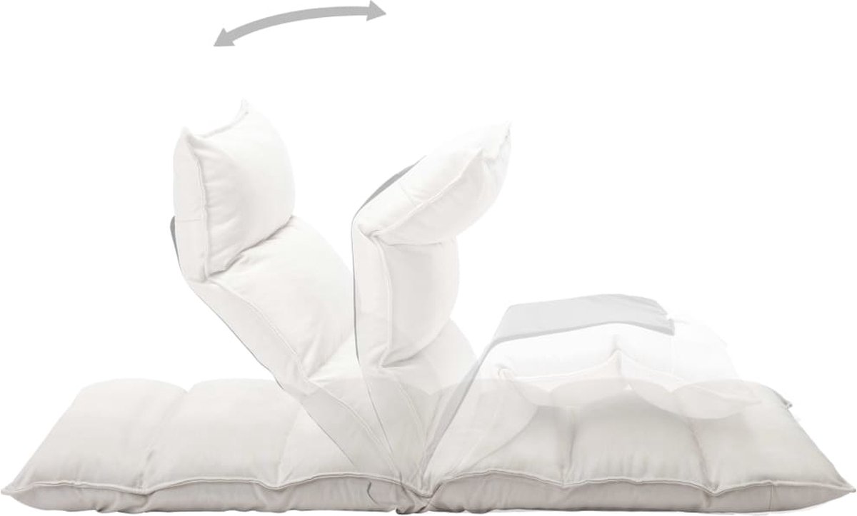 Vidaxl Vloerstoel Inklapbaar Stof Crème