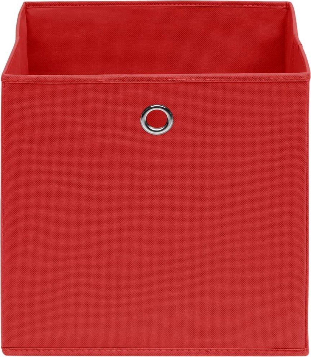 Vidaxl Opbergboxen 4 St 28x28x28 Cm Nonwoven Stof - Rojo