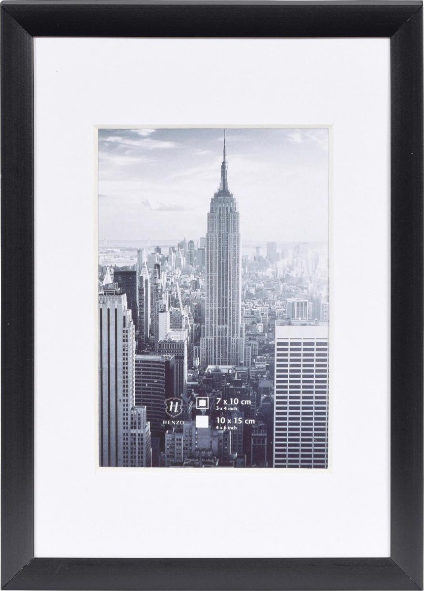 Henzo Fotolijst - Manhattan - Fotomaat 10x15 Cm - - Zwart