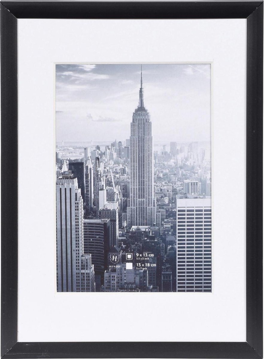 Henzo Fotolijst - Manhattan - Fotomaat 13x18 Cm - - Zwart