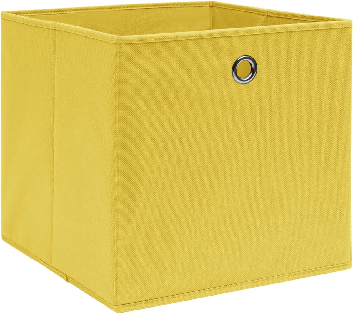Vidaxl Opbergboxen 4 St 28x28x28 Cm Nonwoven Stof - Geel