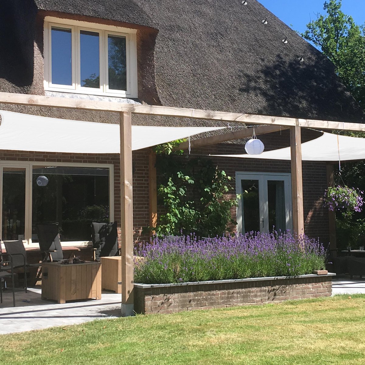 Schaduwdoek Outdoor Hdpe Vierkant 360x360 Cm Antraciet - Grijs