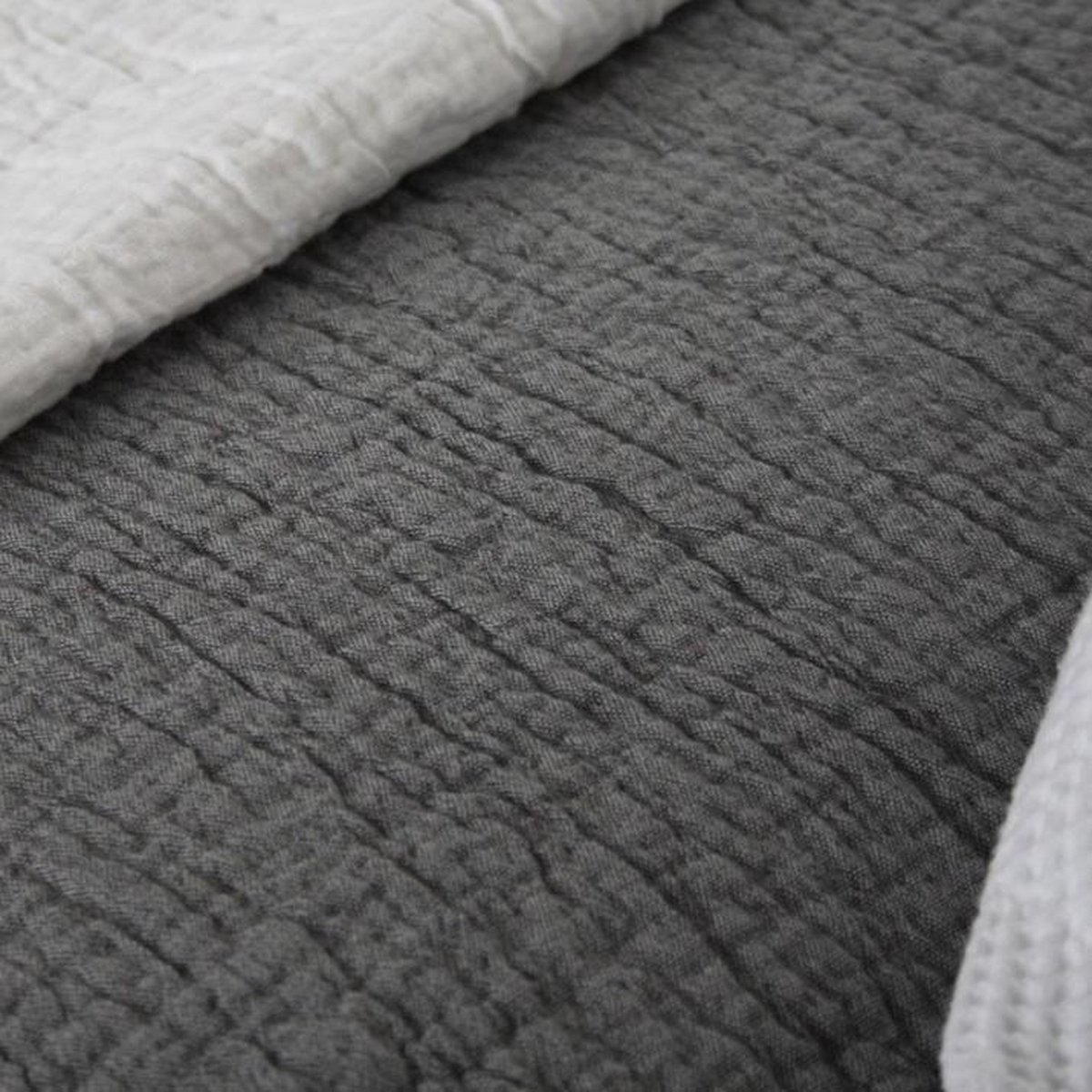 Town & Country Bedsprei Denver Stonewash 2 Persoons Bedsprei 260 X 260 Cm - Grijs