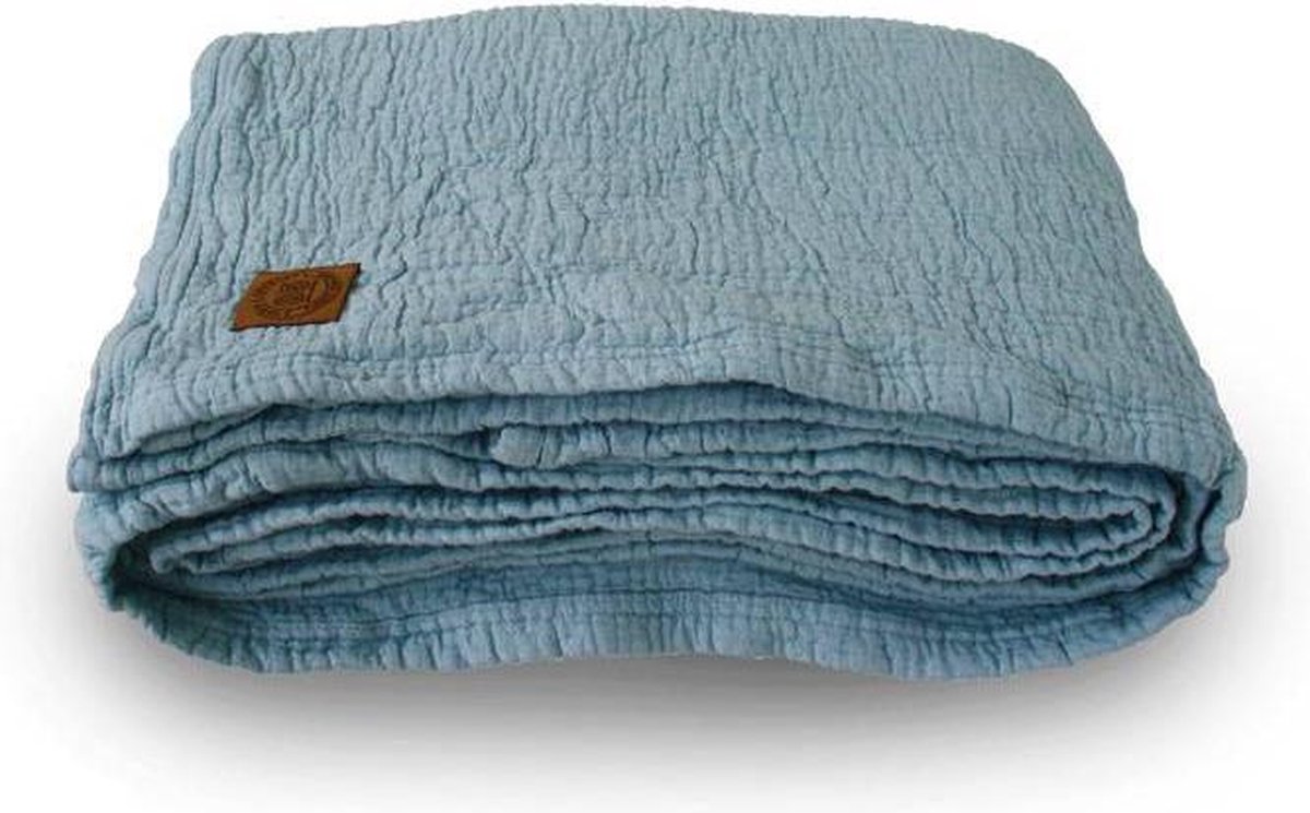 Town & Country Bedsprei Denver Stonewash 2 Persoons Bedsprei 260 X 260 Cm - Grijs