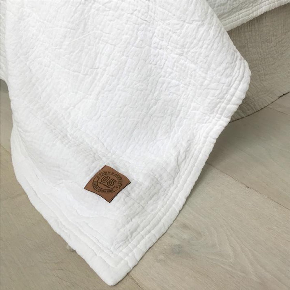 Town & Country Bedsprei Denver Stonewash 1 Persoons Bedsprei 180 X 260 Cm - Wit