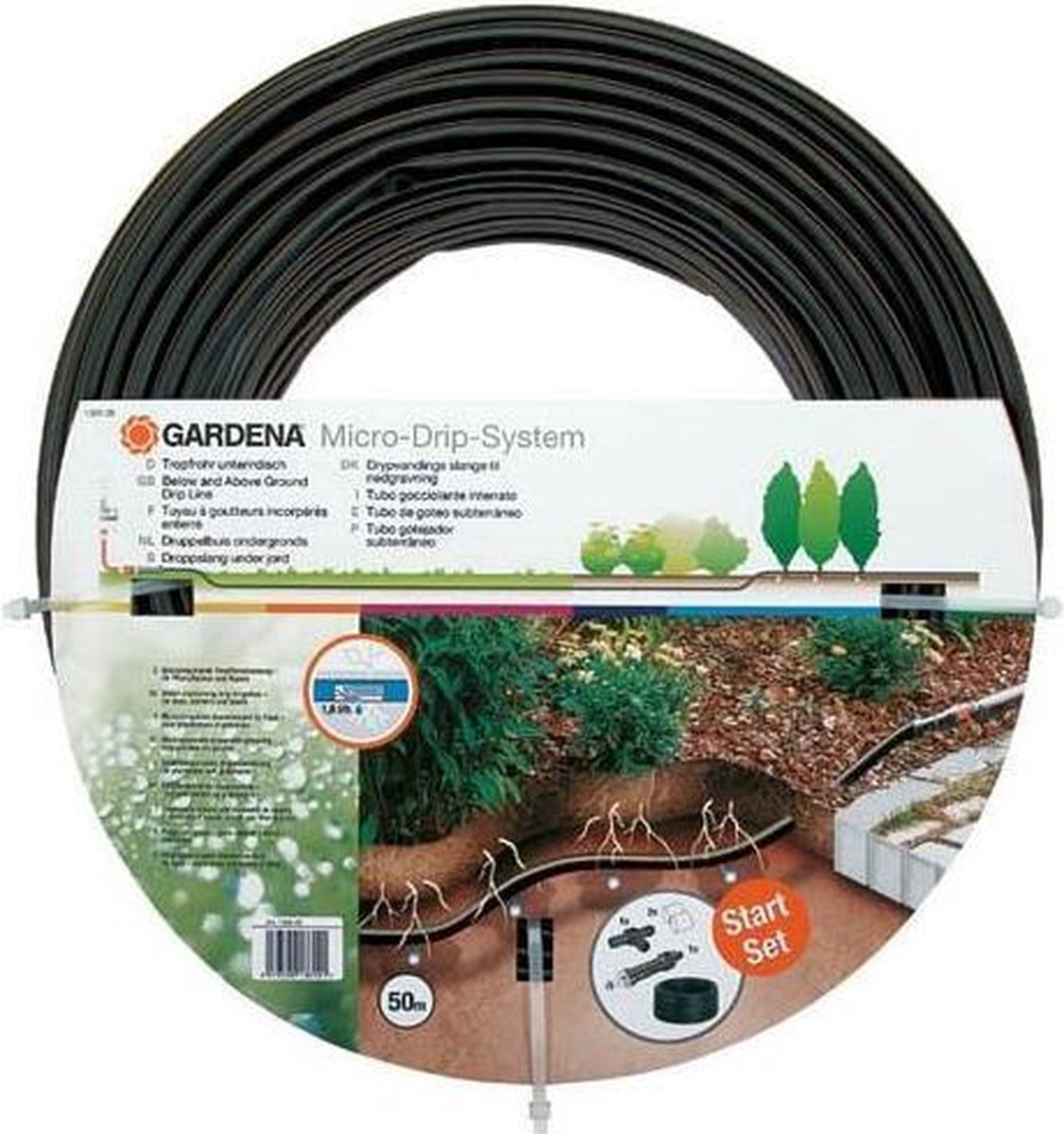 GARDENA Microdrip drupbuis ondergrond 50m - Grijs