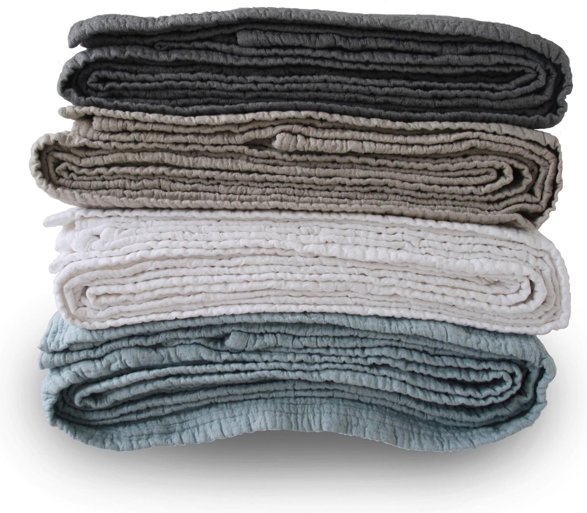 Town & Country Bedsprei Denver Stonewash Zand 2 Persoons Bedsprei 260 X 260 Cm - Bruin