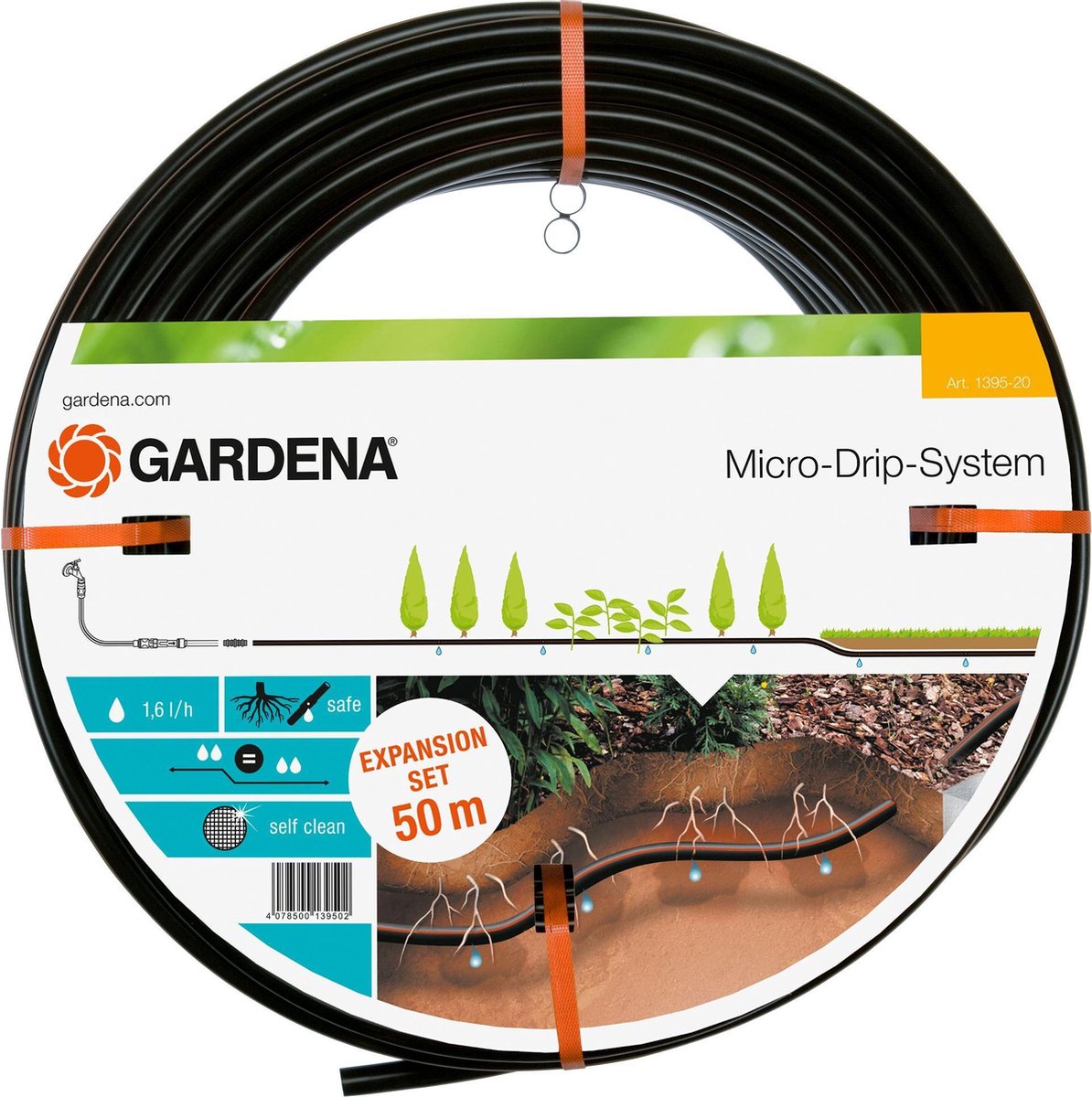 GARDENA Druppelbuis microdrip ondergr. 50m - Grijs