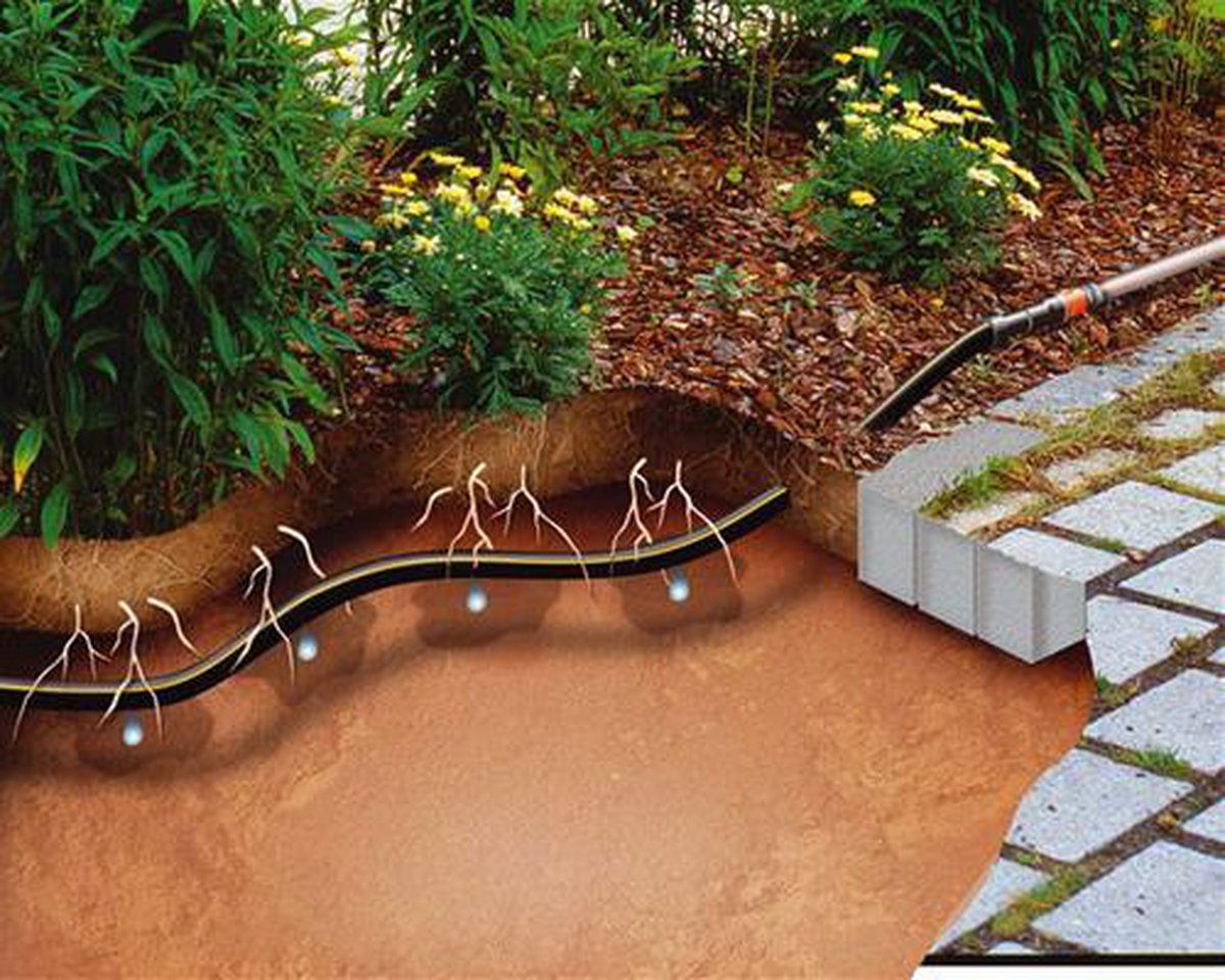 GARDENA Druppelbuis microdrip ondergr. 50m - Grijs