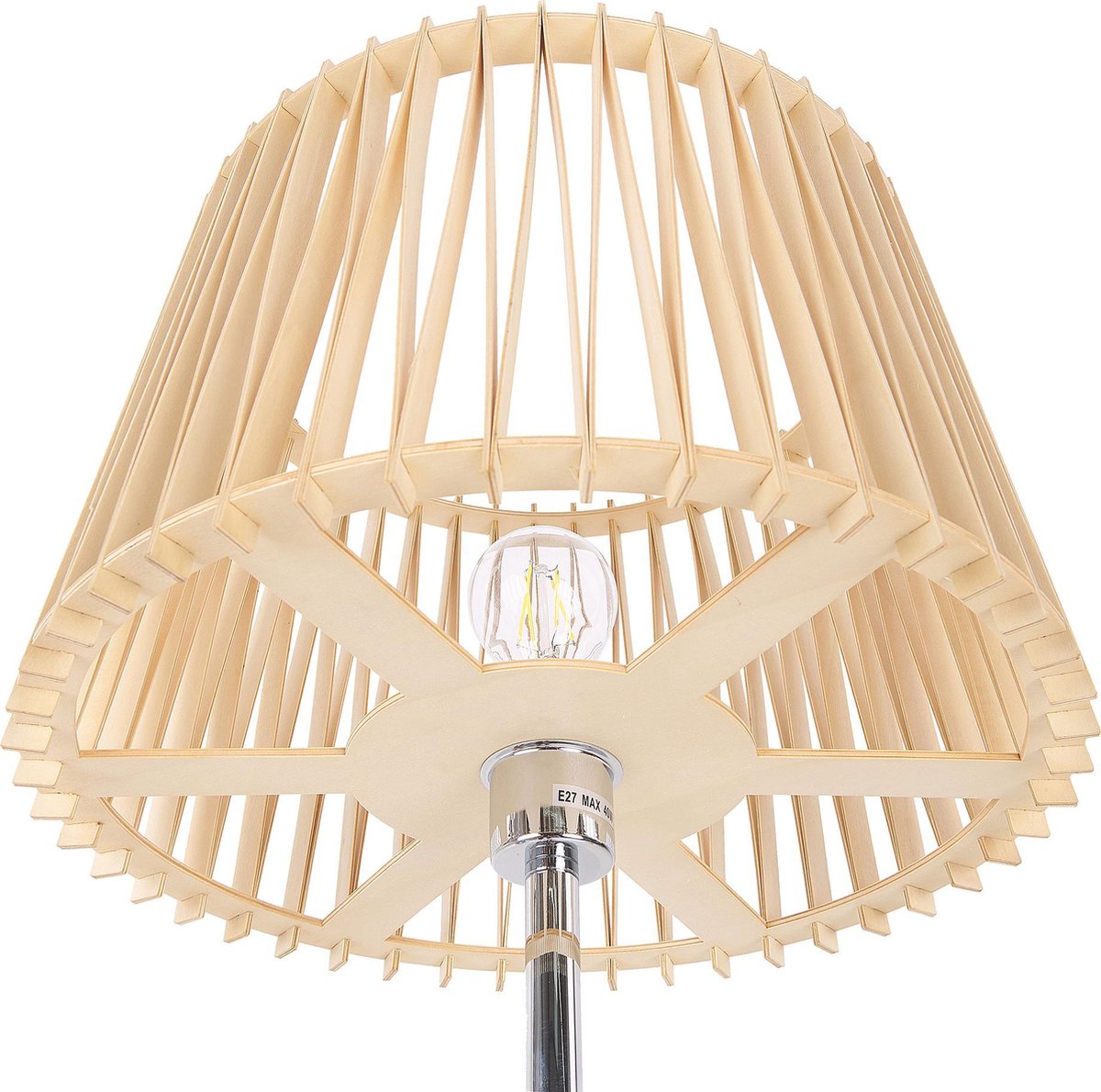 Beliani Forge Staande Lamp Metaal 38 X 38 Cm - Bruin