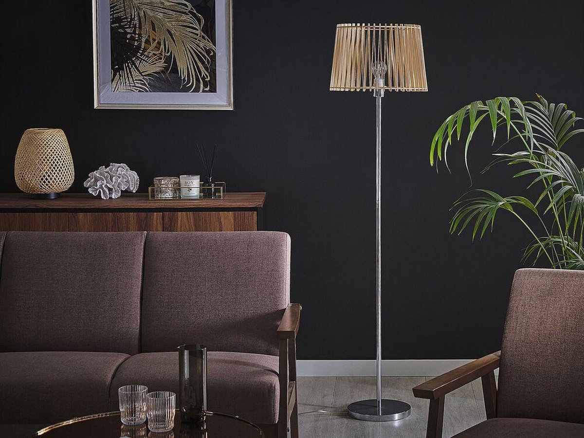 Beliani Forge Staande Lamp Metaal 38 X 38 Cm - Bruin