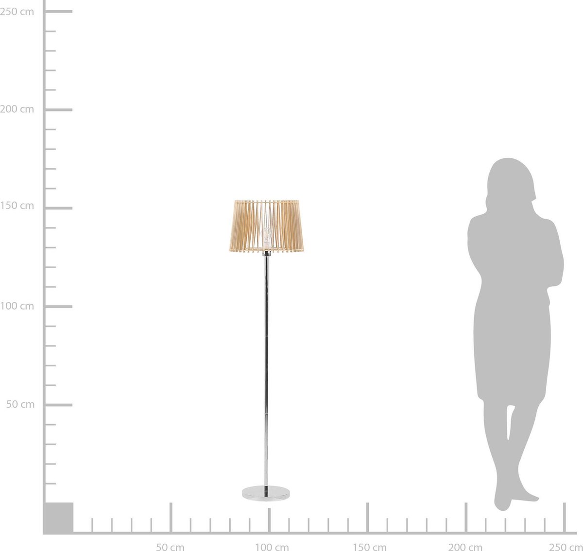 Beliani Forge Staande Lamp Metaal 38 X 38 Cm - Bruin