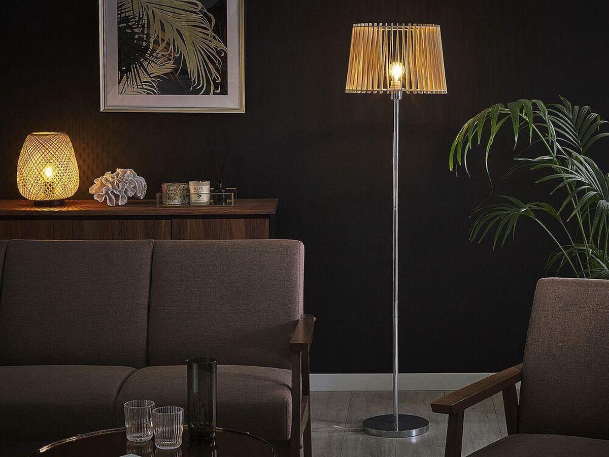 Beliani Forge Staande Lamp Metaal 38 X 38 Cm - Bruin