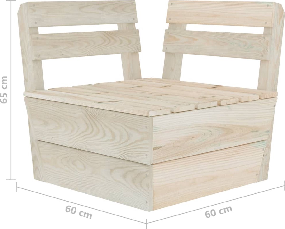 Vidaxl 5-delige Loungeset Pallet Geïmpregneerd Vurenhout - Beige