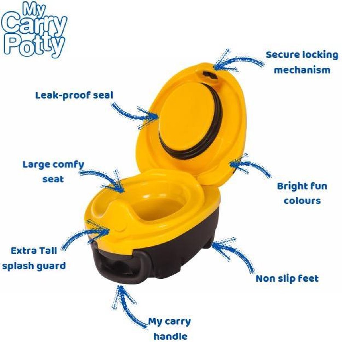Jippie's Plaspotje My Carry Potty Bijtje 26 X 15 Cm/zwart - Geel